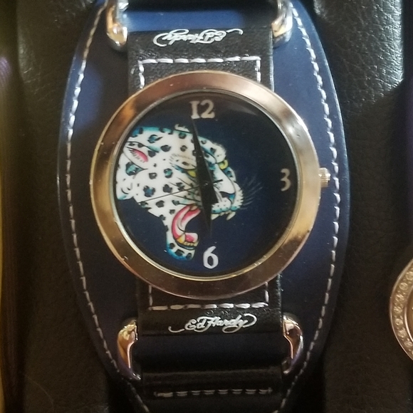 Blue Ed Hardy Panther Unisex Watch - Picture 3 of 5